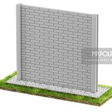 Cegła klinkier - Jednostronne płoty betonowe - zdjecie 1