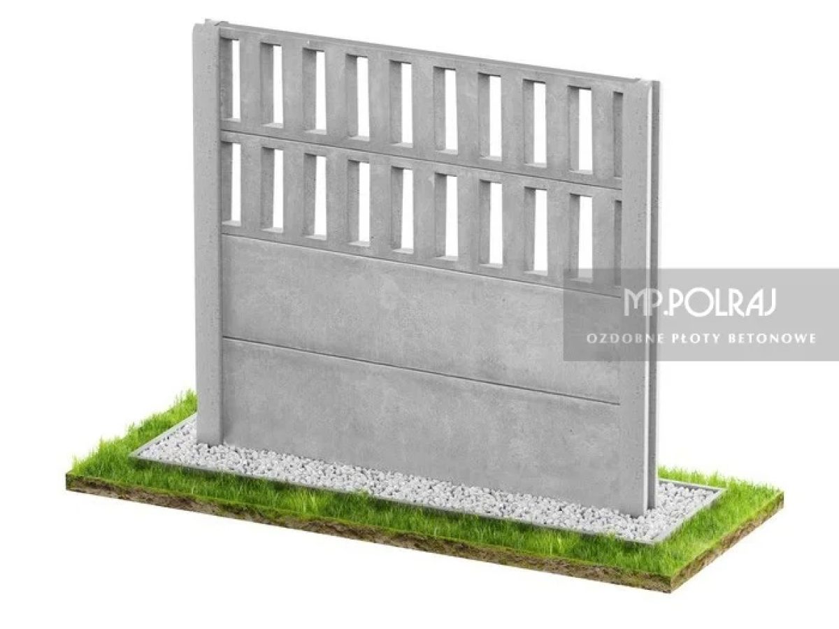 Płot „PRL” - Jednostronne płoty betonowe